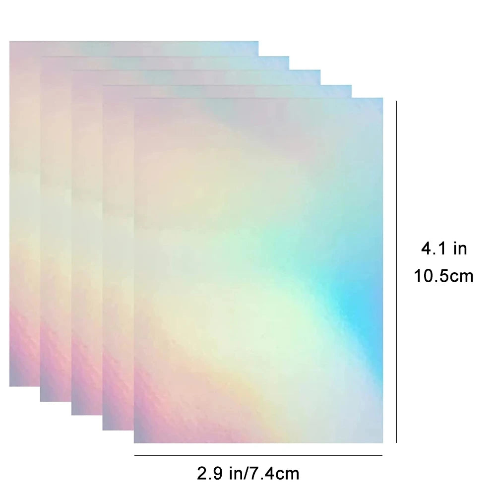 ESHANG 50 Sheets Waterproof Cold Laminating Film 4.1x2.9inch Self-adhesive paper film DIY Package Card Photo Laminating Film