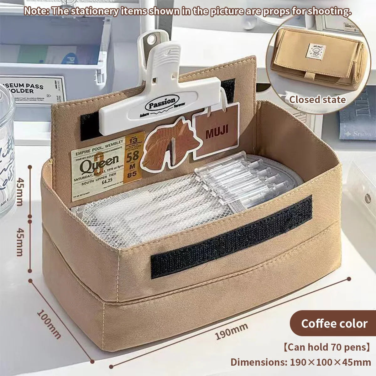 Multi-layer Cartoon Puppy Canvas Pencil Bag Minimalism Kawaii Korean Stationery Cute Bag Office Culture and Educational Supplies